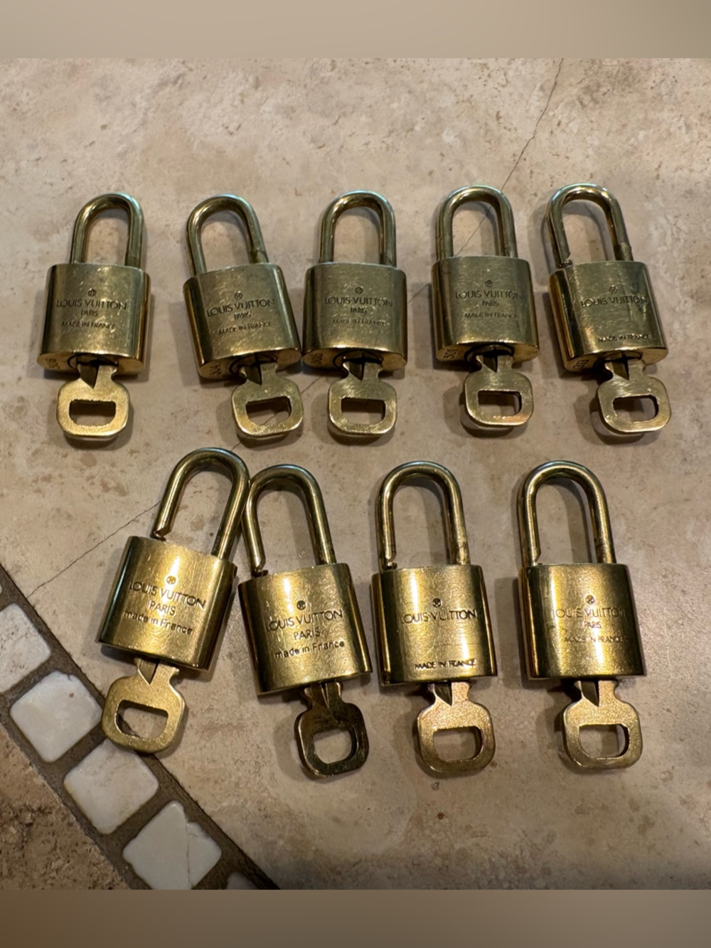Louis Vuitton Gold-tone Padlock with Key - Picture 6 of 8